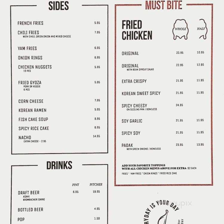 Fryday - Port Coquitlam, BC menu_pic