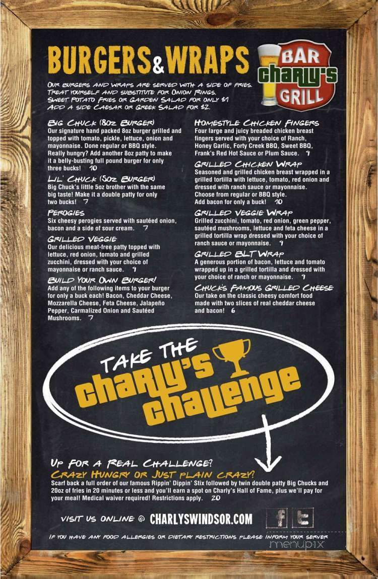 Good Time Charly - Windsor, ON menu_pic