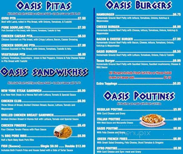 Greek Oasis - Belleville, ON menu_pic