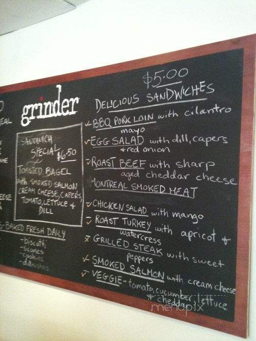 Grinder Coffee - Toronto, ON menu_pic