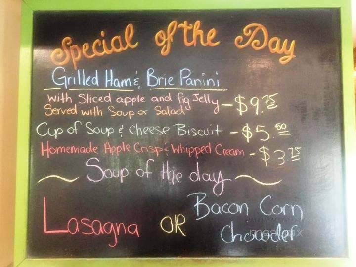 Heritage Coffee House - Agassiz, BC menu_pic