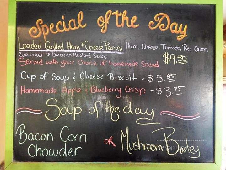 Heritage Coffee House - Agassiz, BC menu_pic