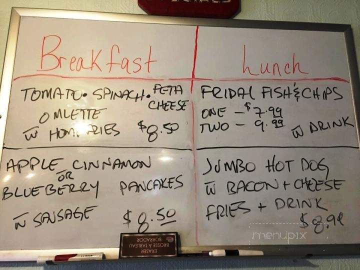 Hill's Diner - Havelock, ON menu_pic