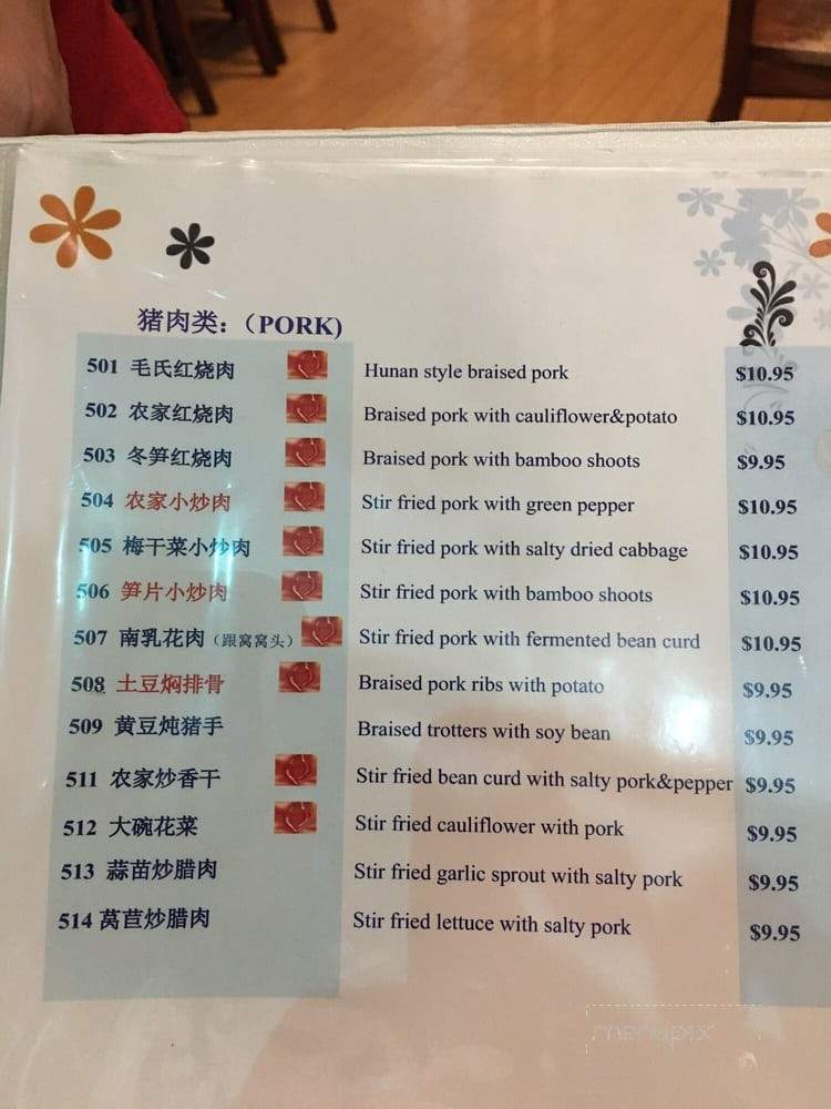 Hunan Restaurant and Bar - Markham, ON menu_pic