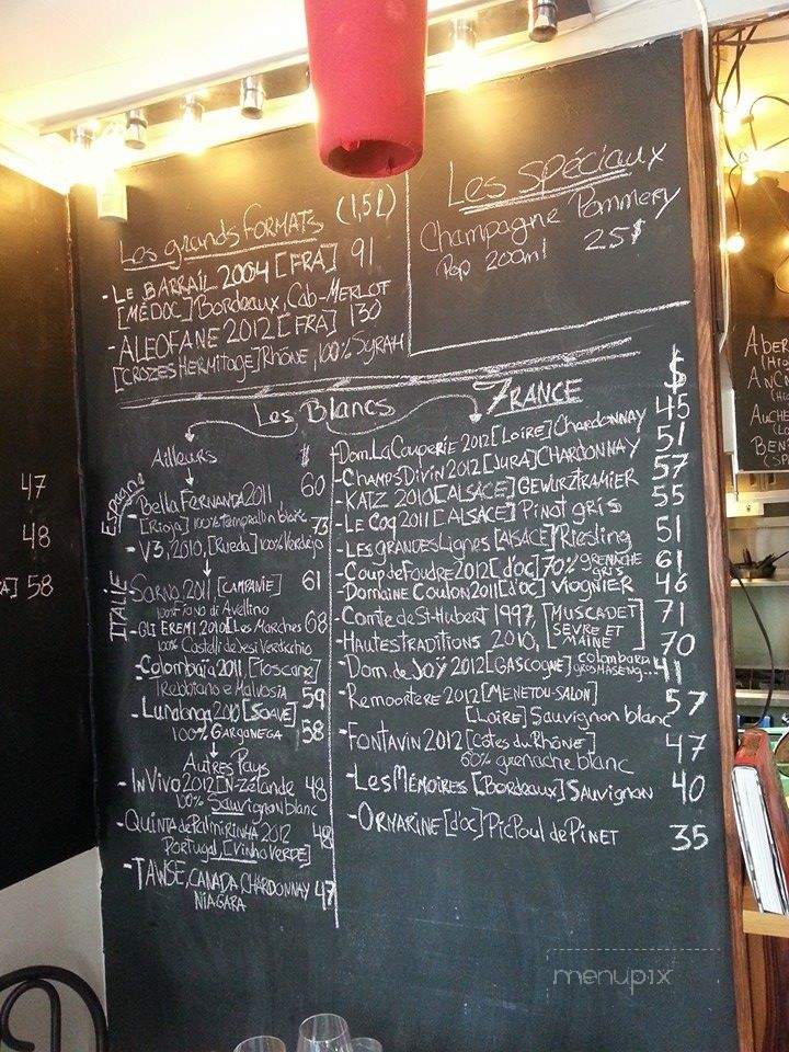 IX Pour Bistro - Quebec City, QC menu_pic