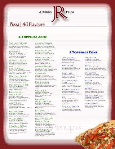 J Rocks Bar & Pizza - St. Catharines, ON menu_pic