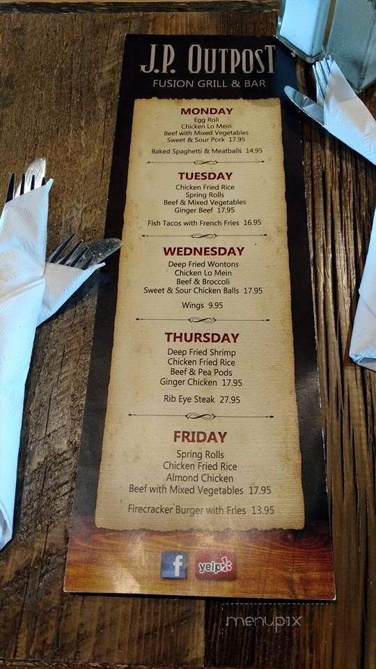 Jp Outpost - Clairmont, AB menu_pic