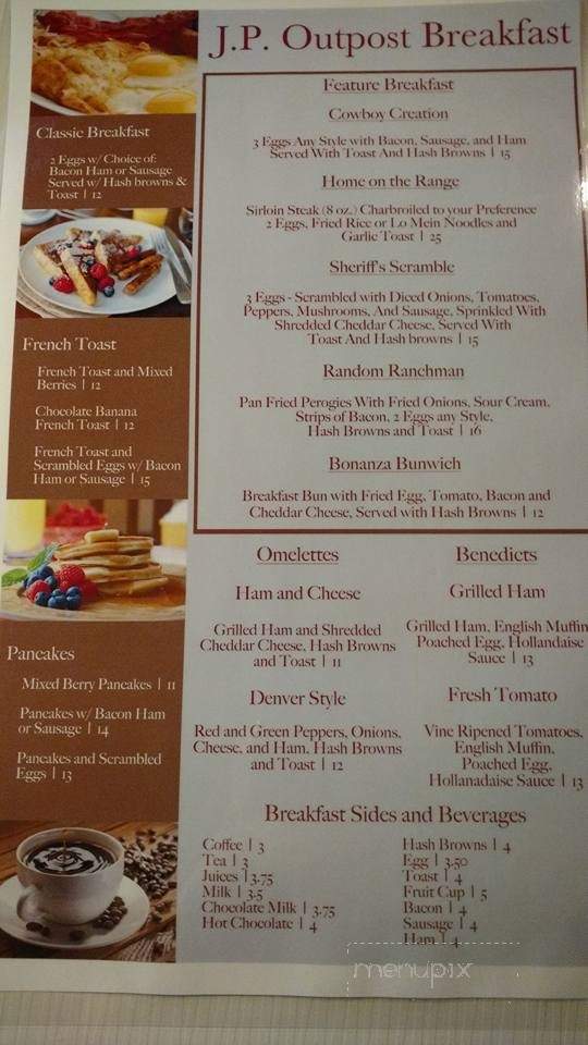 Jp Outpost - Clairmont, AB menu_pic