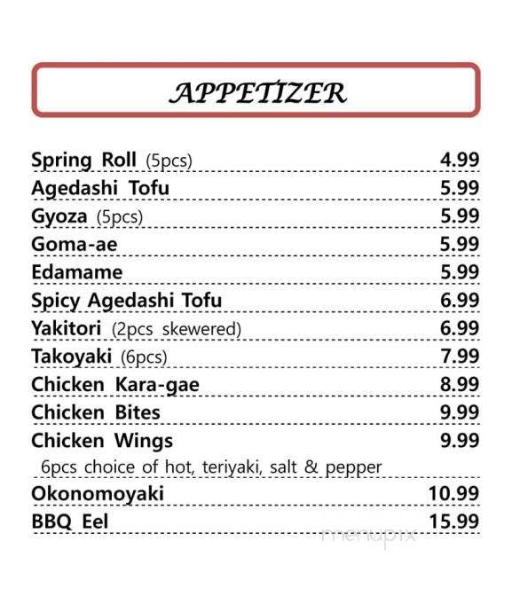 K & L Sushi - Hinton, AB menu_pic