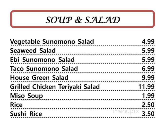 K & L Sushi - Hinton, AB menu_pic