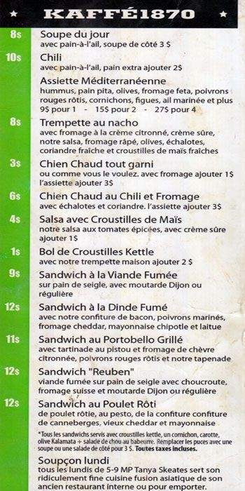 Kaffe 1870 - Wakefield, QC menu_pic