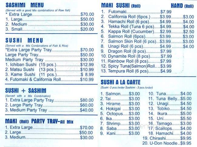 Kim's Ichiban Market - Richmond Hill, ON menu_pic