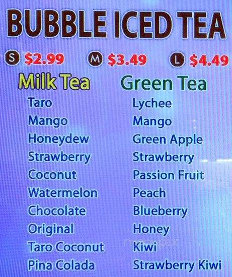 Kin Kin Bakery & Bubble Tea - Toronto, ON menu_pic