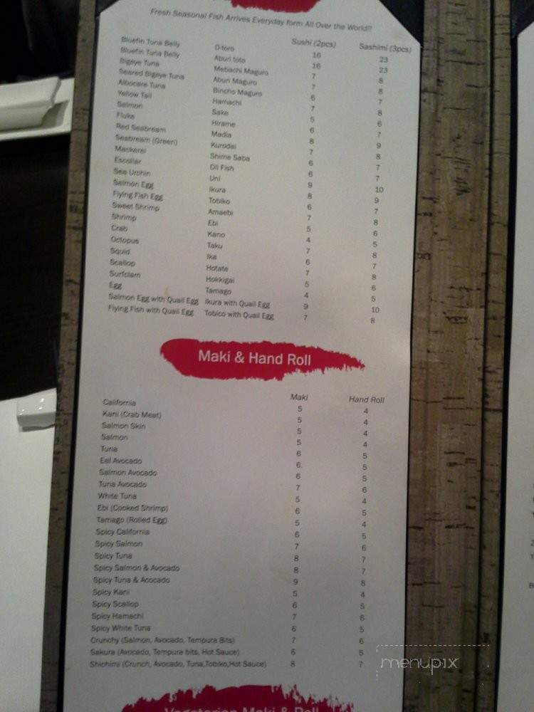 Kiro Sushi - Toronto, ON menu_pic