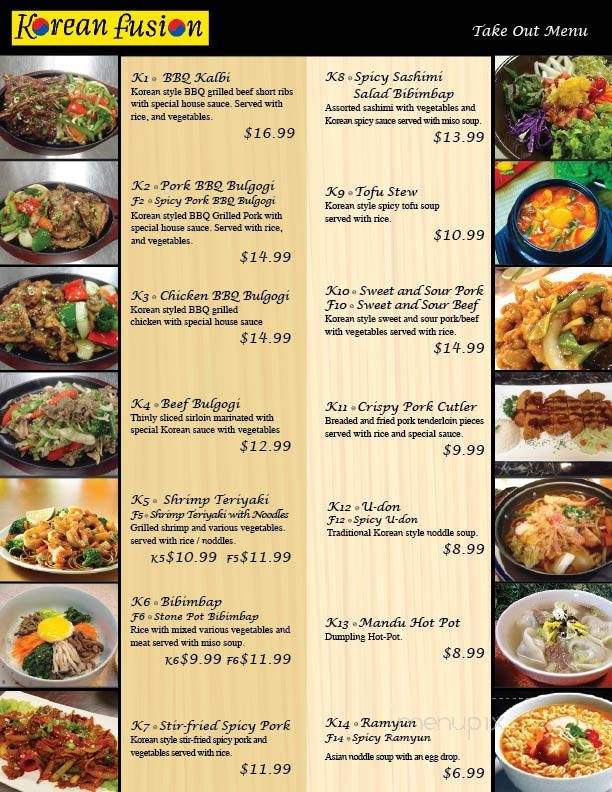 Korean Fusion - Chatham-Kent, ON menu_pic