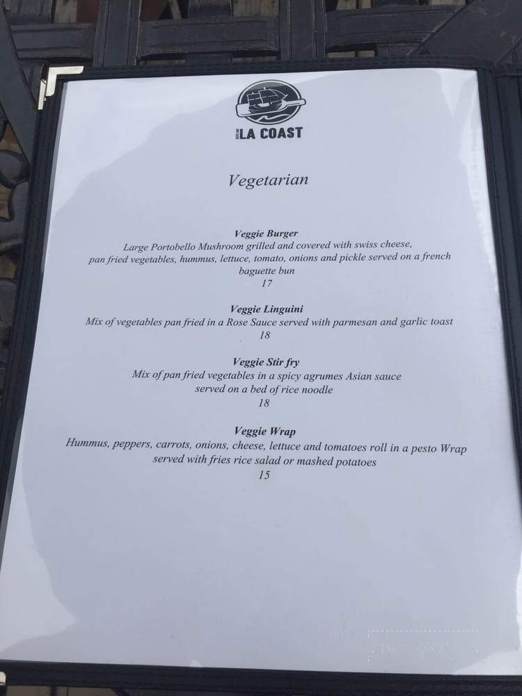 La Coast Restaurant et Bar - Shediac, NB menu_pic