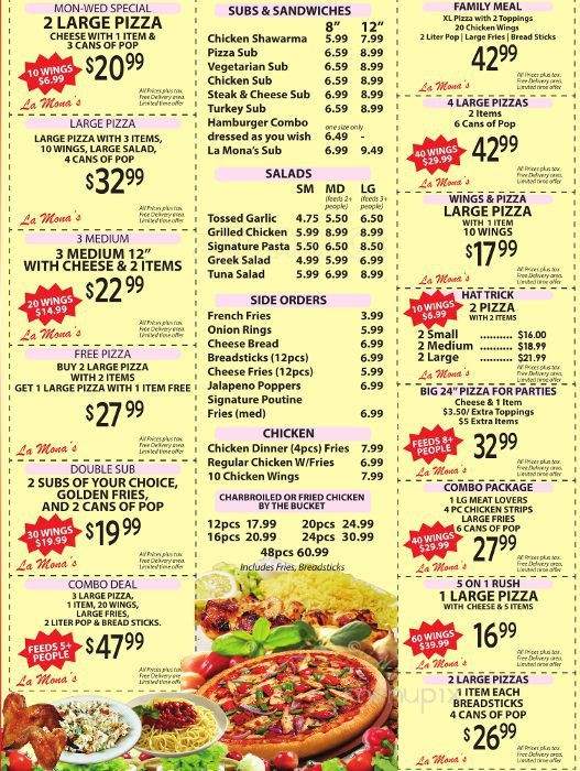 La Mona's - Toronto, ON menu_pic