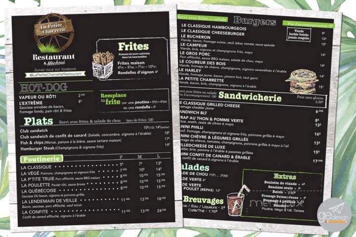 La Petite Charrette - Saint-Adolphe-d'Howard, QC menu_pic