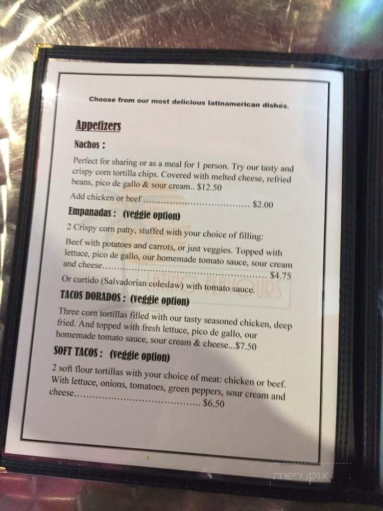 Latino Flavours - London, ON menu_pic