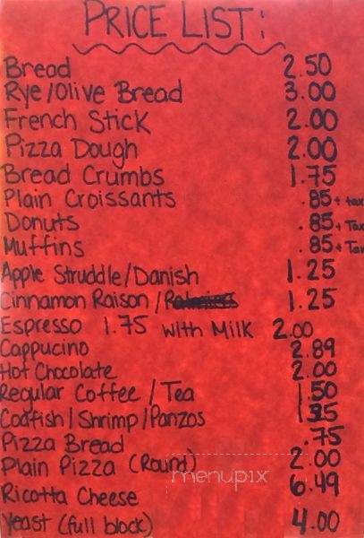 Lavington Bakery - Etobicoke, ON menu_pic