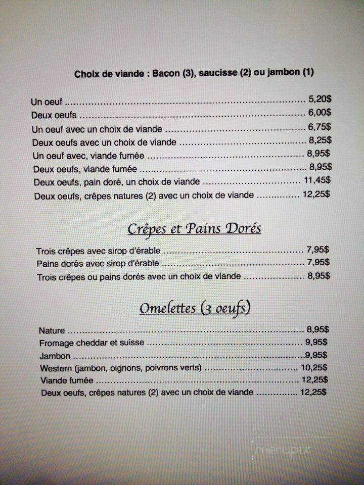 Le Varadero - Quebec City, QC menu_pic