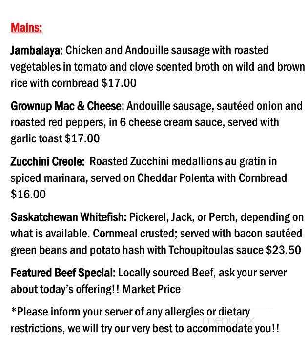 Little Red Market Cafe - Mortlach, SK menu_pic
