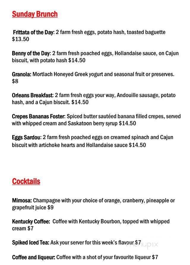 Little Red Market Cafe - Mortlach, SK menu_pic