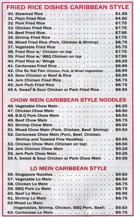 Lucky Lin's Restaurant - Toronto, ON menu_pic