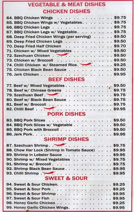 Lucky Lin's Restaurant - Toronto, ON menu_pic