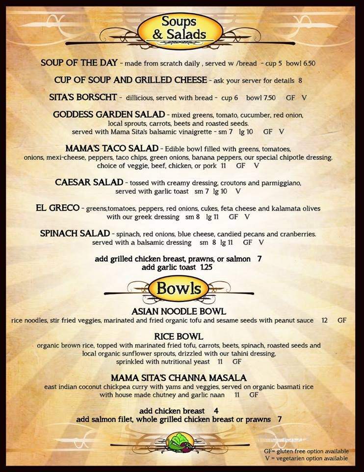 Mama Sita's Cafe - Winlaw, BC menu_pic