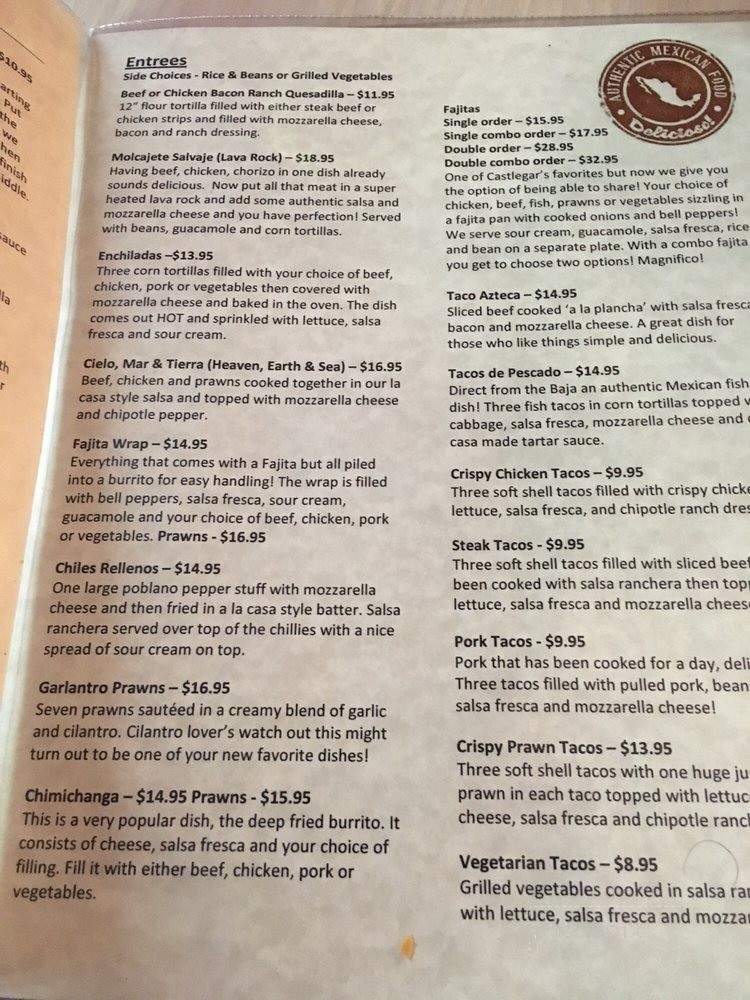 Mazatlan Mexican Restaurant - Aldergrove, BC menu_pic