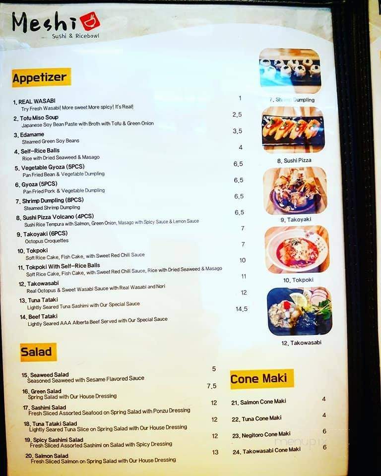 Meshi - Calgary, AB menu_pic