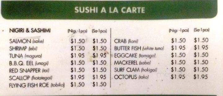 Midori Sushi - Chatham-Kent, ON menu_pic