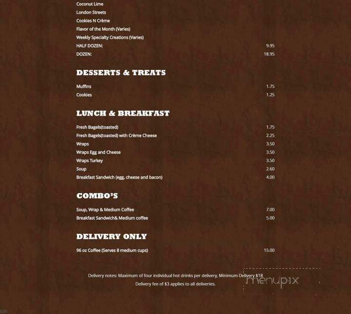 Mighty Canadian Doughnuts - Sudbury, ON menu_pic