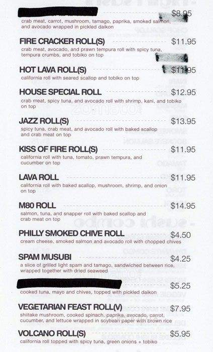 Migoto Sushi - Surrey, BC menu_pic
