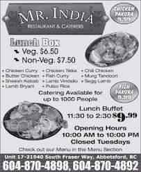 Mr India Meats & Restaurant - Abbotsford, BC menu_pic