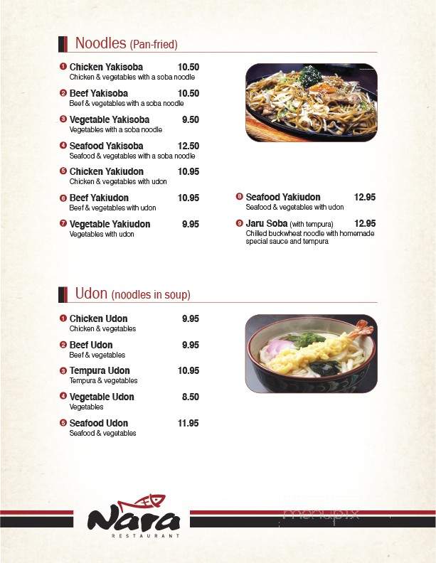 Nara Korean & Japanese Restaurant - Kamloops, BC menu_pic