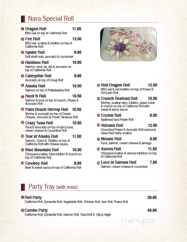Nara Korean & Japanese Restaurant - Kamloops, BC menu_pic