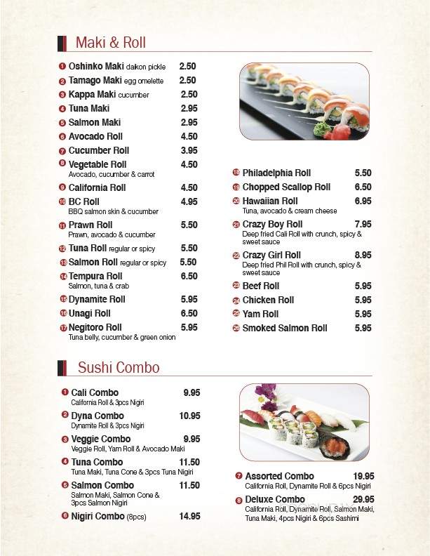 Nara Korean & Japanese Restaurant - Kamloops, BC menu_pic