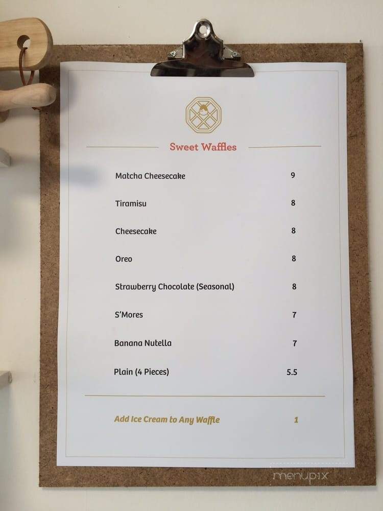 Off The Grid Waffles - Vancouver, BC menu_pic