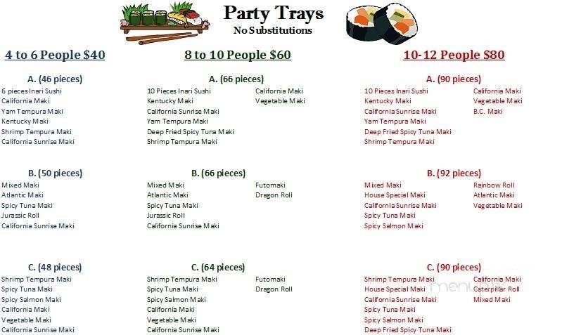 O-Sho Japanese Restaurant - Taber, AB menu_pic