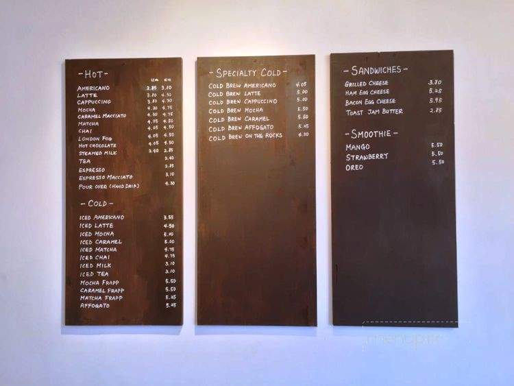 Parker Street Cafe - Vancouver, BC menu_pic