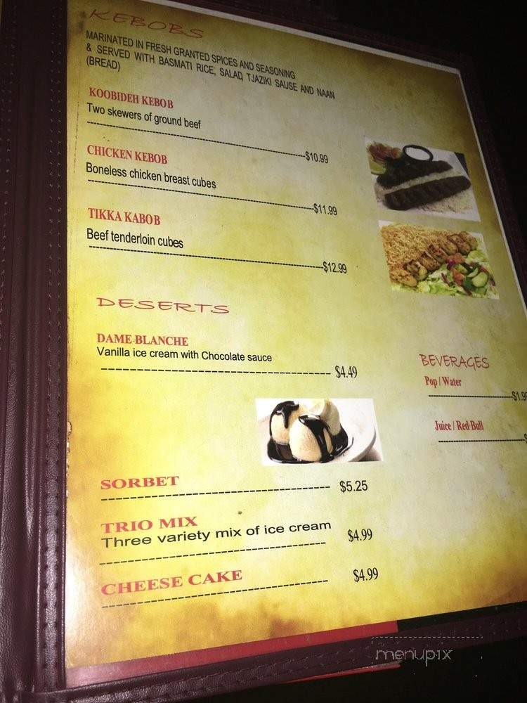 Pearl Lounge - Toronto, ON menu_pic