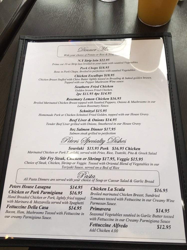 Peters In Port Credit - Mississauga, ON menu_pic