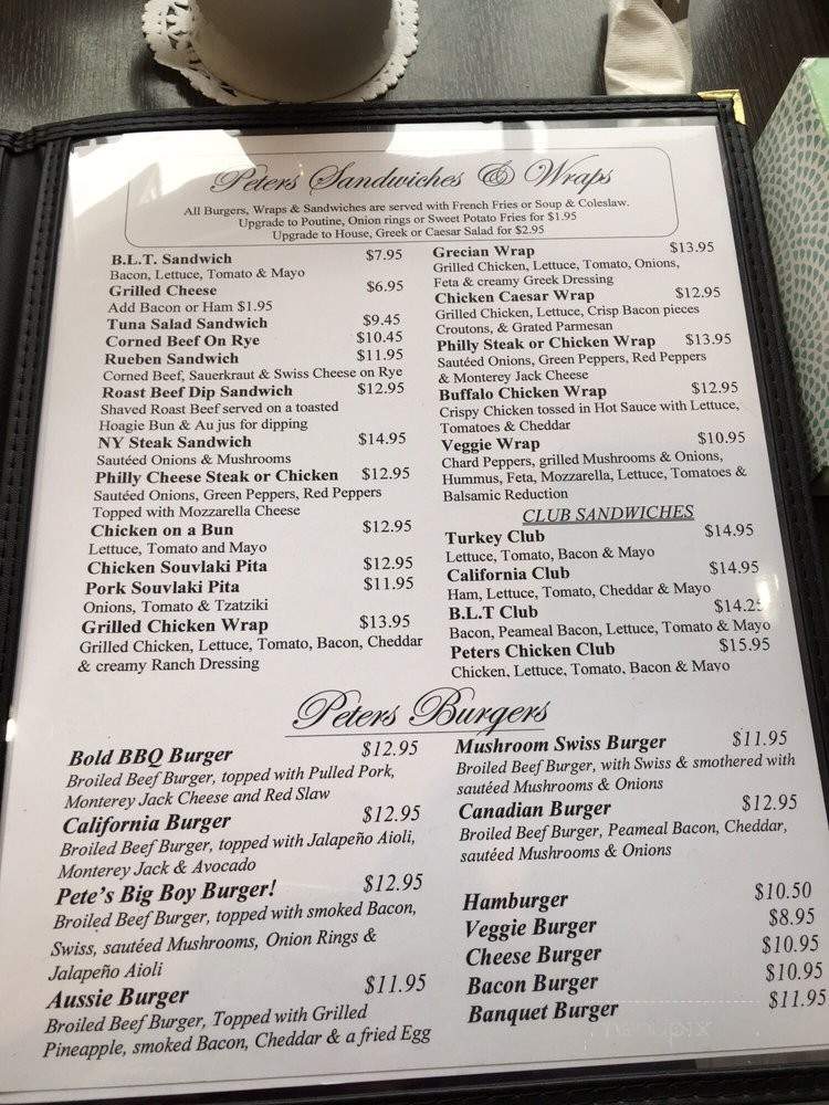 Peters In Port Credit - Mississauga, ON menu_pic