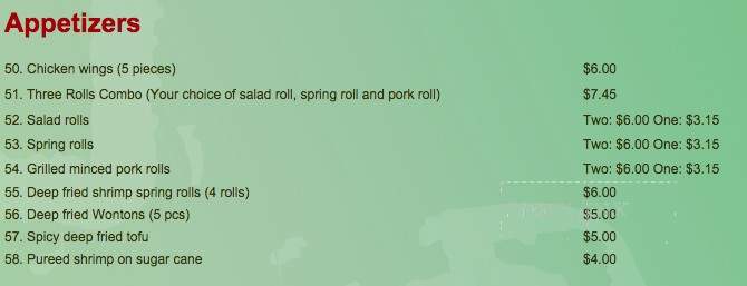 Pho Japolo - Vancouver, BC menu_pic