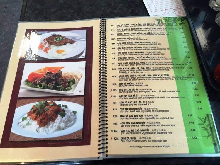 Pho Nhi - Toronto, ON menu_pic
