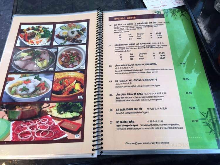 Pho Nhi - Toronto, ON menu_pic