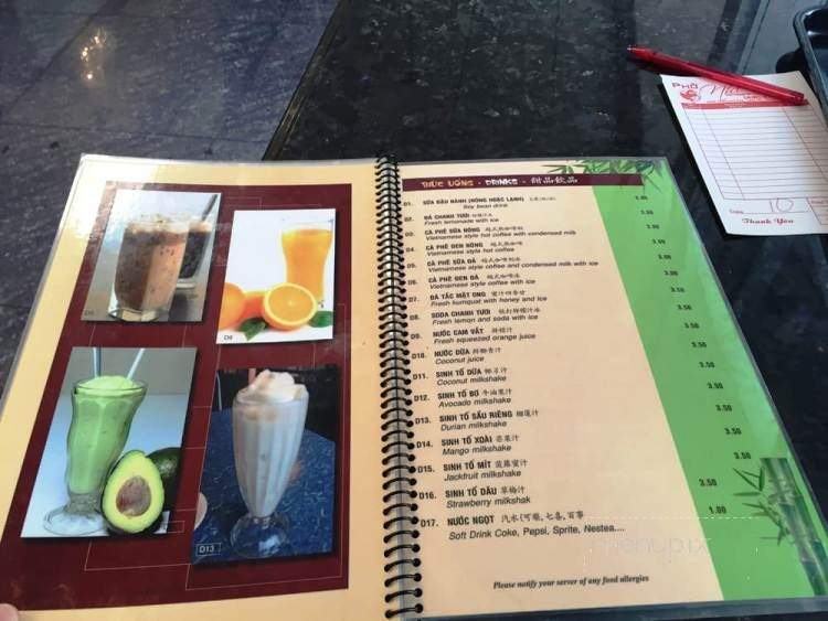 Pho Nhi - Toronto, ON menu_pic