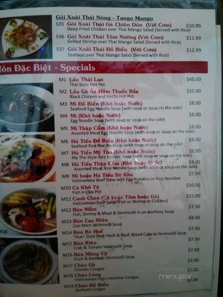Pho Tien Phat - Toronto, ON menu_pic